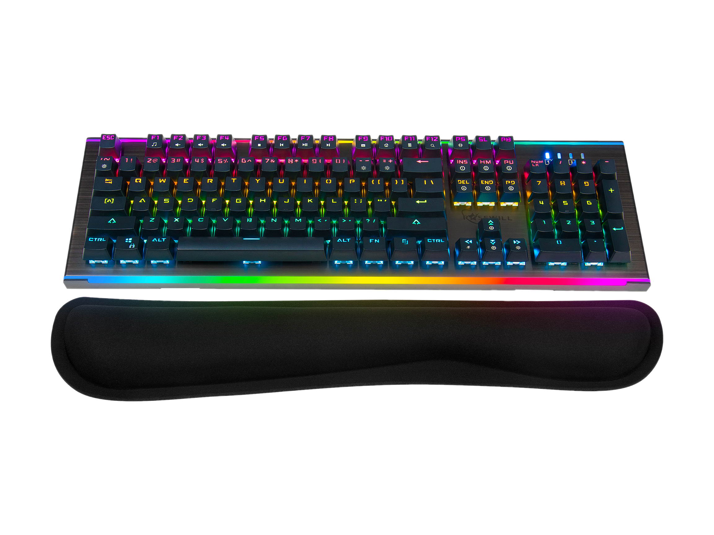Rosewill Mechanical Gaming Keyboard, 19 RGB Backlit Modes, Dynamic Customizable Rim Backlights, Blue Switches - NEON K75 V2