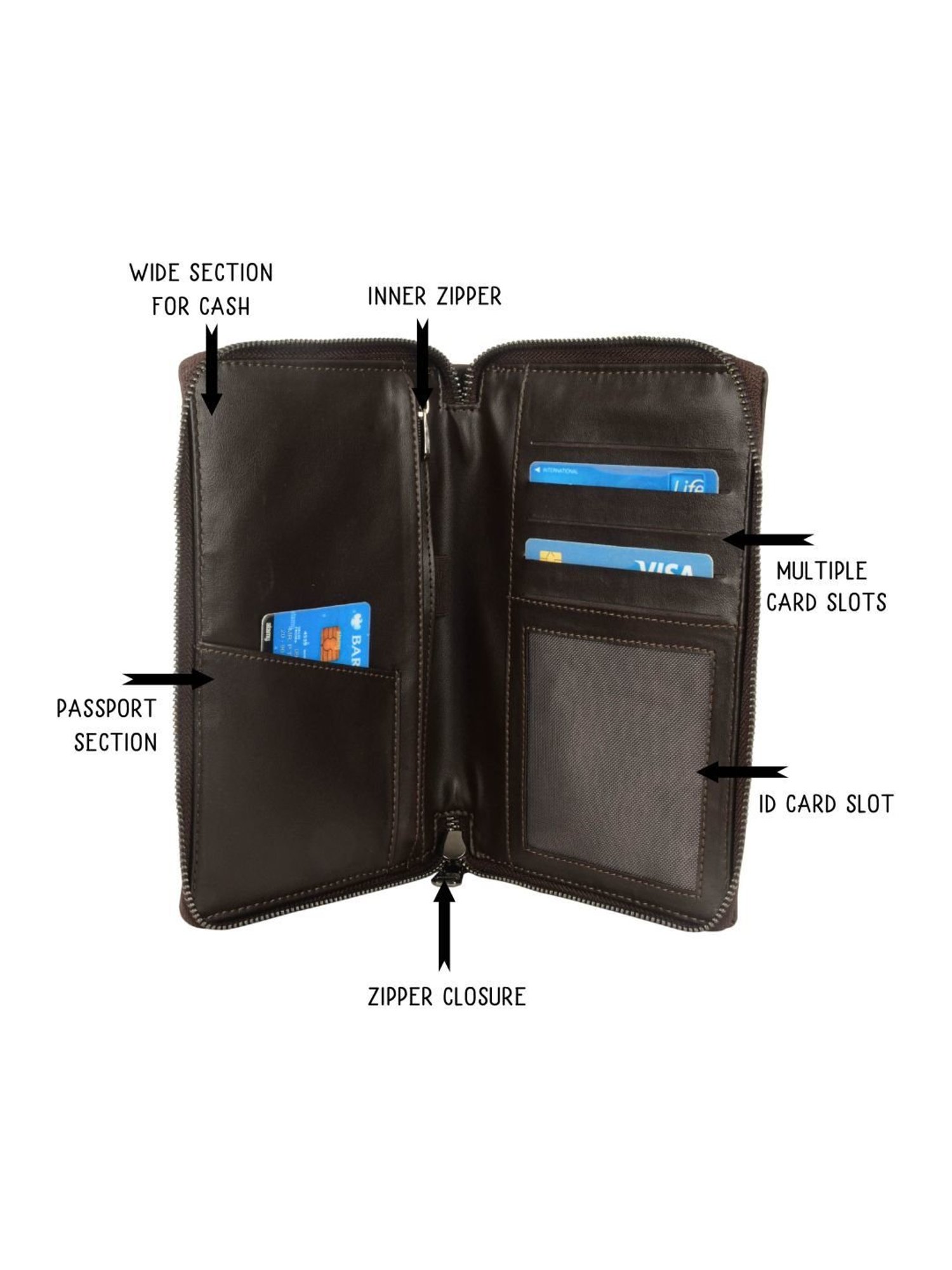 Louis Stitch Brunette Brown Leather Medium Toiletry Pouch