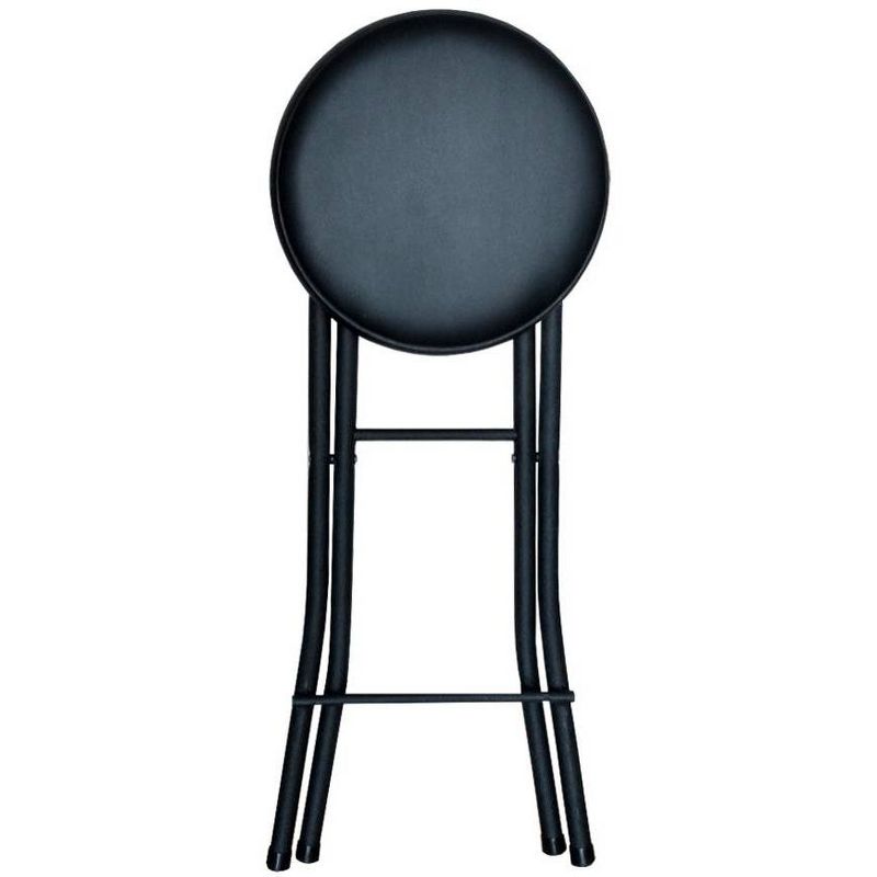 Folding Vinyl Counter Stool Black - Plastic Dev Group