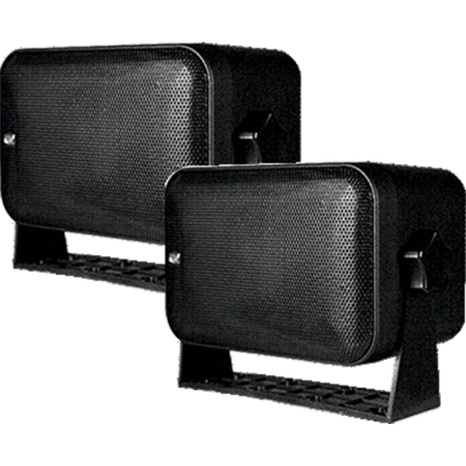 Poly-Planar Box Speakers - (Pair) Black