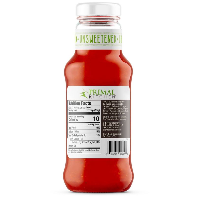 Primal Kitchen Unsweetened Organic Ketchup - 12oz