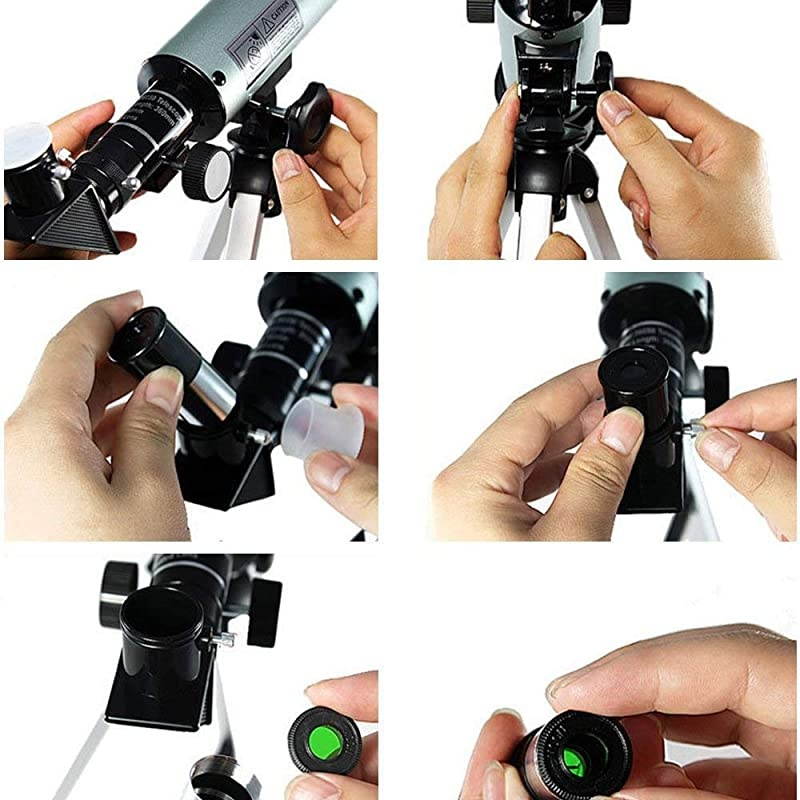 Professional Space Astronomical Monocular Telescope with Barlow Lens Eyepiece and Tripod and Moon Filter