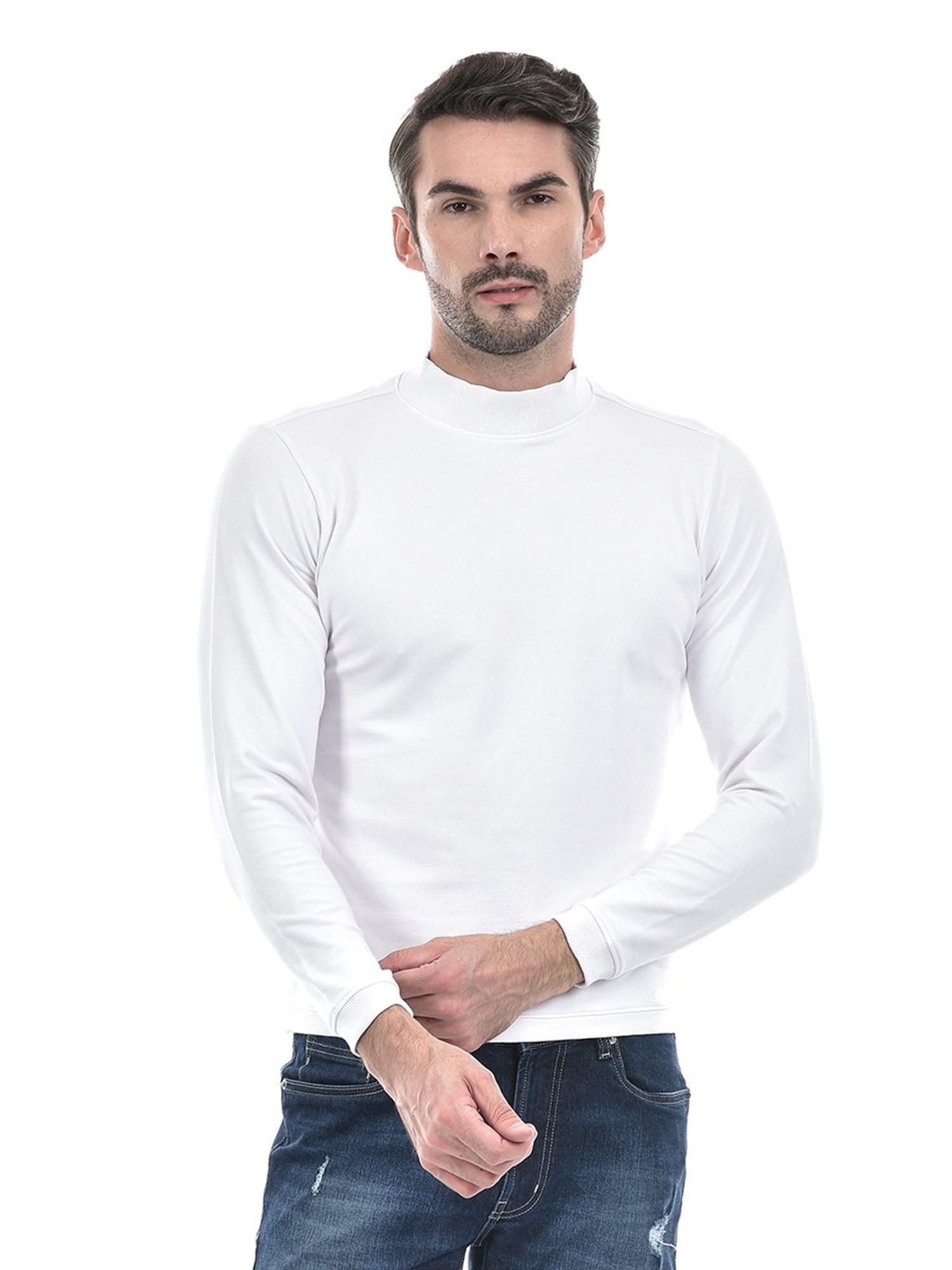 Numero Uno White Regular Fit Sweatshirt