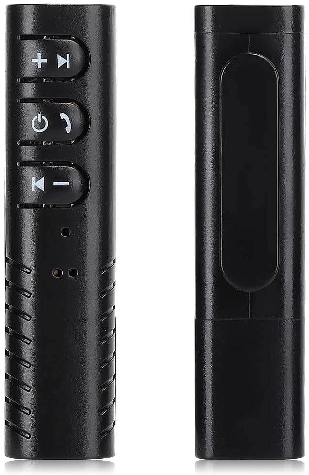 Sugoyi 3.5mm Male?to?Male Audio Connector Bluetooth Audio Receiver Speaker, Bluetooth Audio Receiver, High Reliability Bluetooth Adapter, Compatible with Bluetooth(Black)