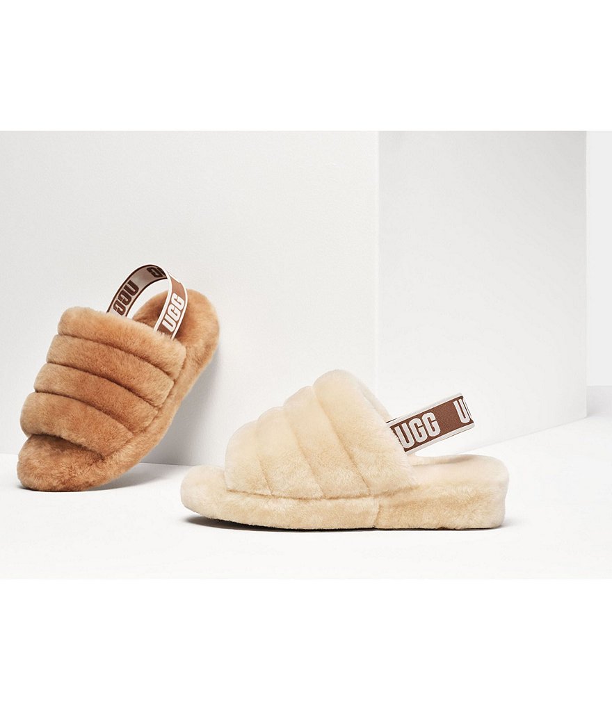 UGG&reg; Logo Fluff Yeah Fur Slides