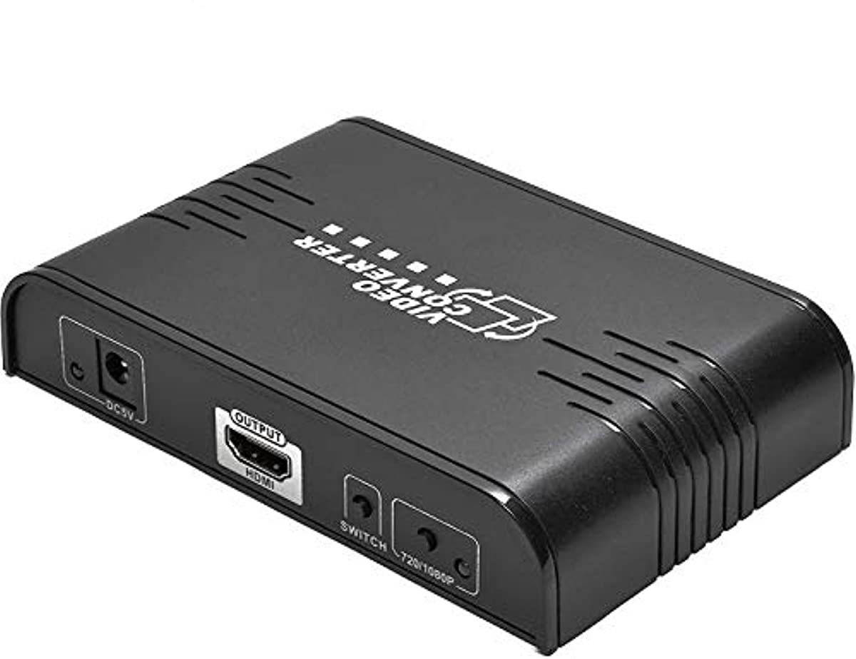 OREI RCA to HDMI Converter - 1080P S-Video RCA Composite CVBS AV to HDMI Video Audio Converter Adapter Supporting PAL/NTSC with USB Charge Cable for PC Laptop Xbox PS4 PS3 TV VHS VCR Camera DVD