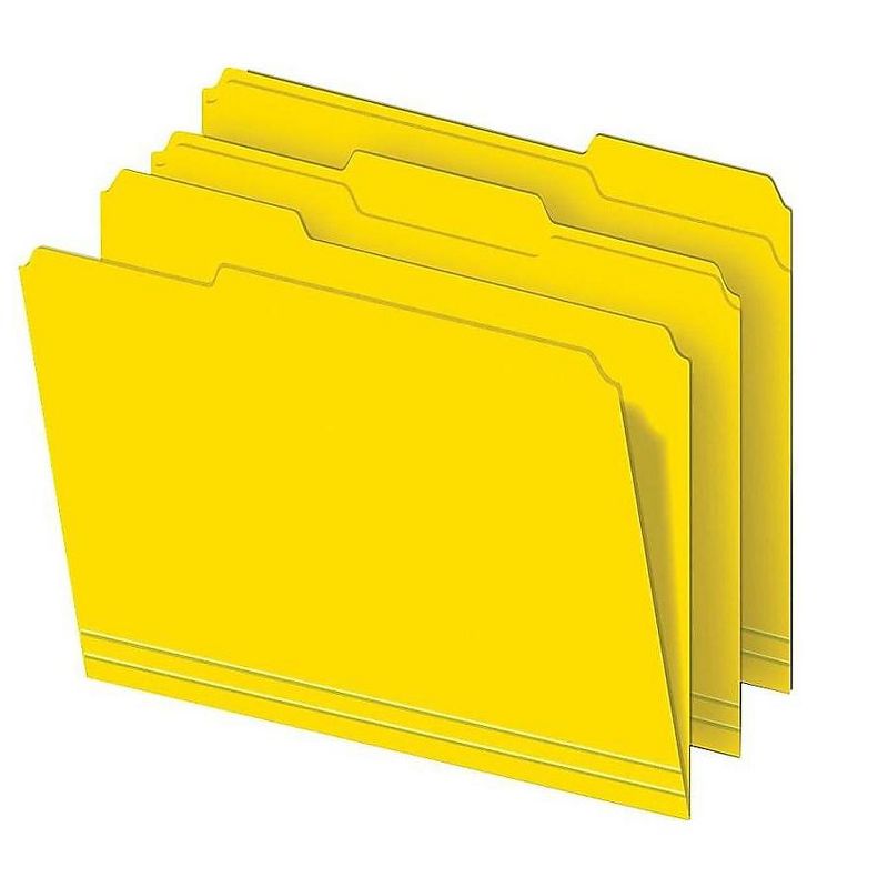 MyOfficeInnovations Colored Top-Tab File Folders 3 Tab Assorted Colors Letter Size 24/PK 285130