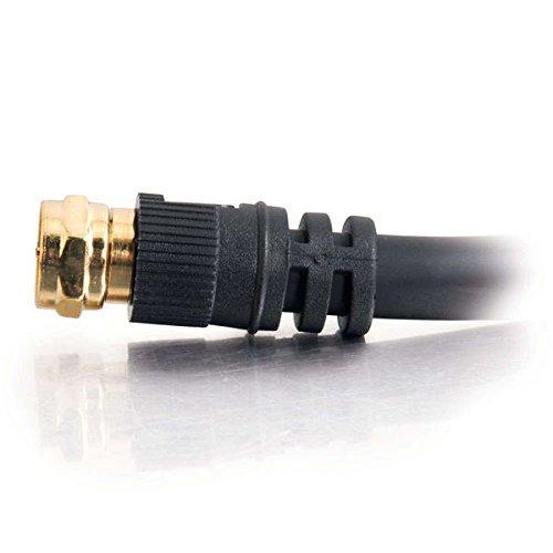 C2G 29134 Value Series F-Type RG6 Coaxial Video Cable, Black (25 Feet, 7.62 Meters)