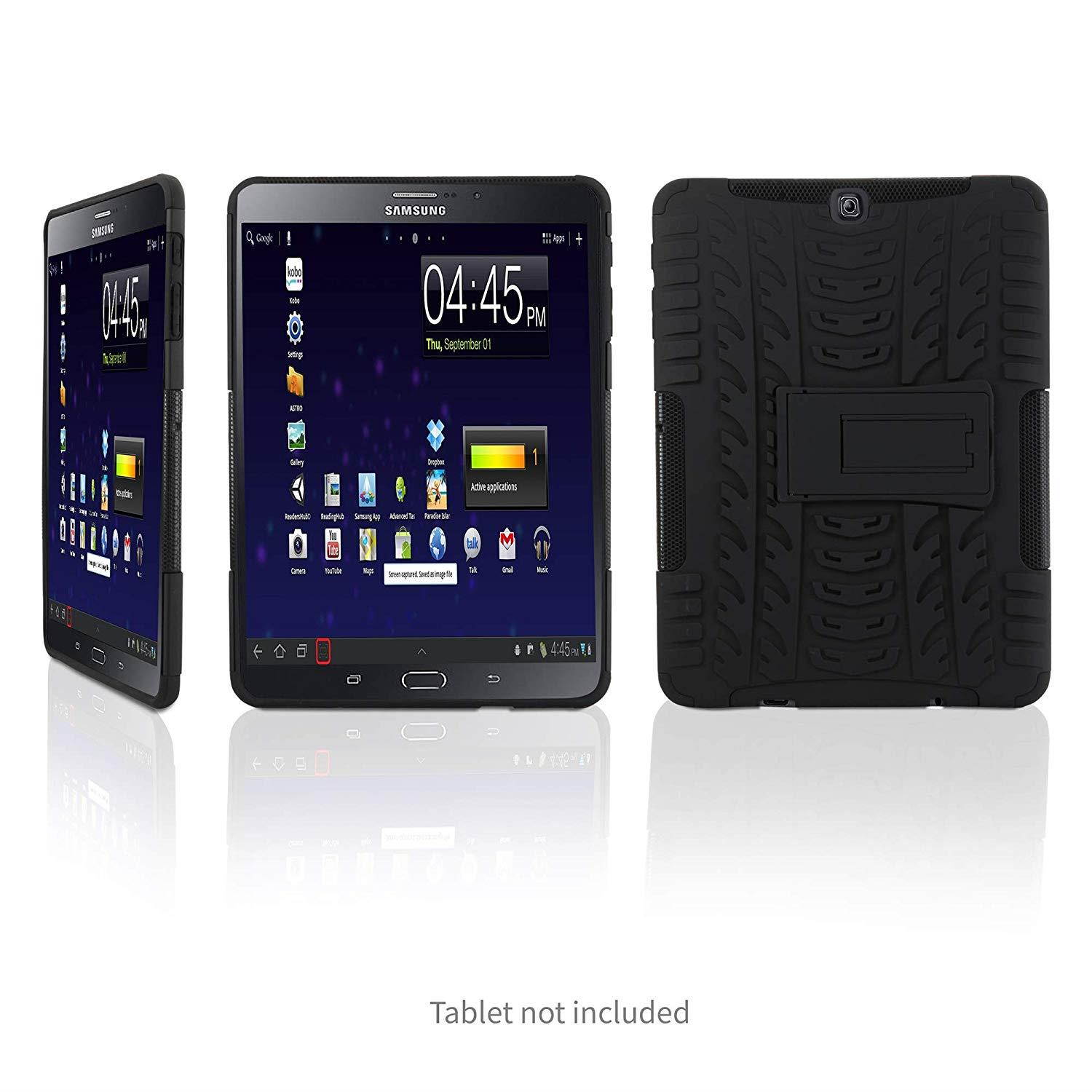 BoxWave Galaxy Tab S2 (9.7) Case, [Resolute OA3 Case] Rugged Armor Case Triple Layer Protection Samsung Galaxy Tab S2 (9.7) - Pitch Black