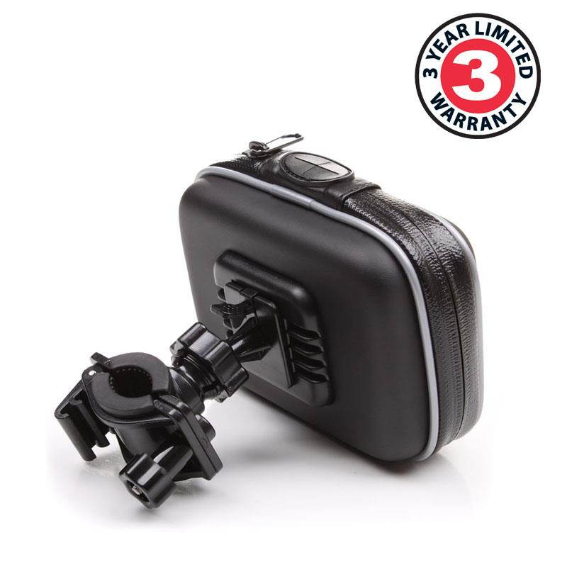 Weatherproof Bicycle Handlebar Display Mount for 4.3-inch &  3.5-inch Garmin Nuvi 30 / 255W / 1350LMT / 1390LMT and More GPS Navigation Systems - by USA Gear *Includes Microfiber Cleaning Cloths*