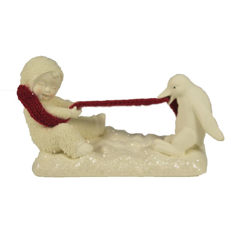 Dept 56 Snowbabies 3.25" Tug-Of-War Penguin Christmas  -  Decorative Figurines