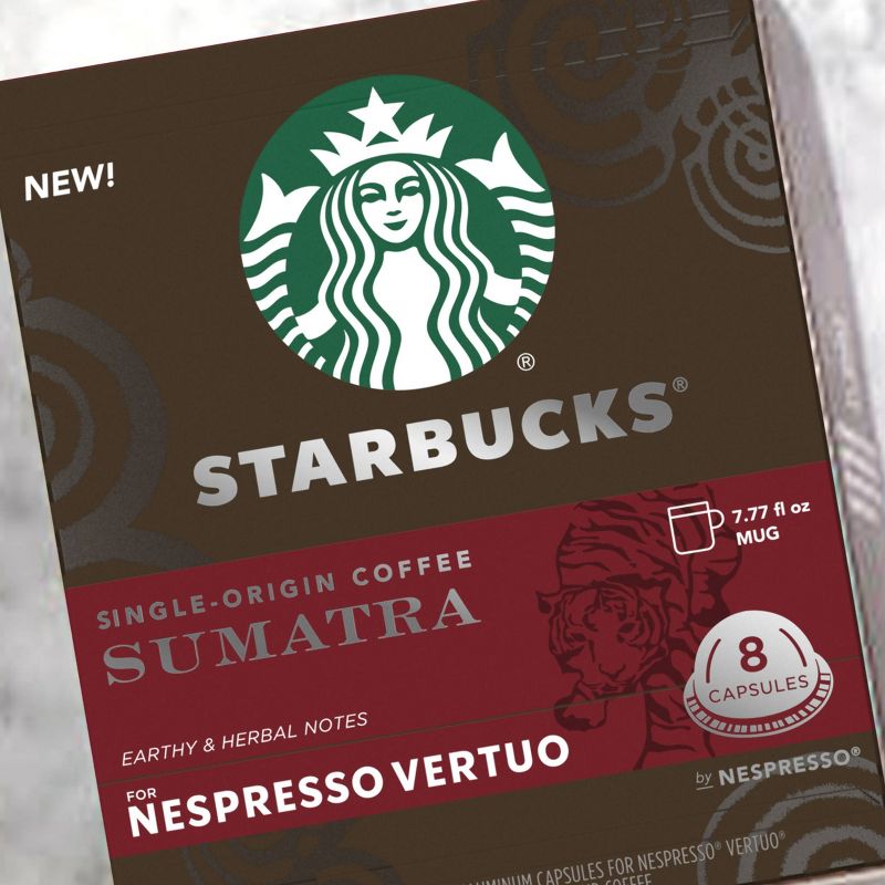 Starbucks for Nespresso Vertuo Single Origin Sumatra Dark Roast Coffee - 3.35oz/8ct