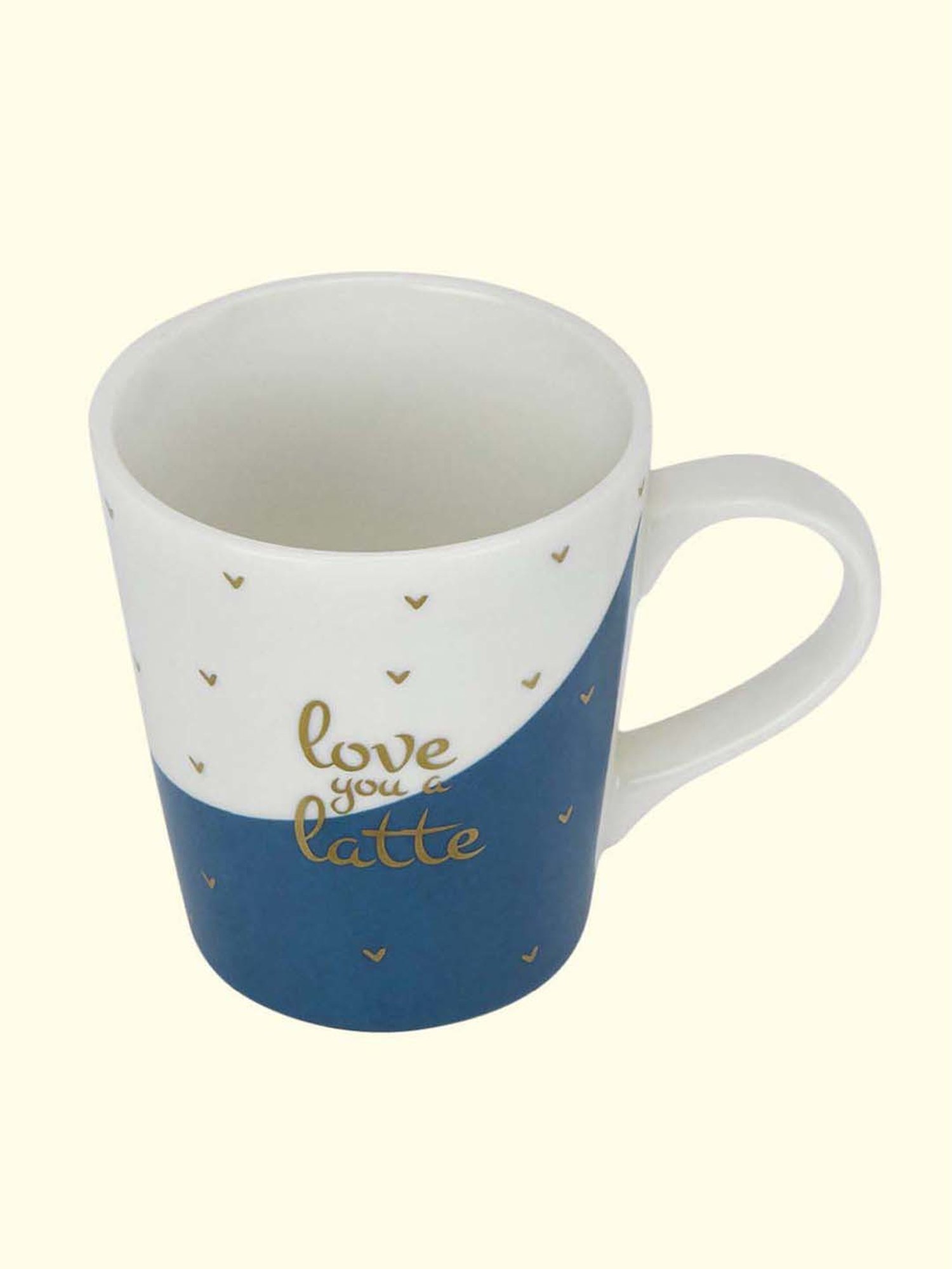 Living Scapes by Pantaloons White & Blue Bone China Mug (0.3 L)