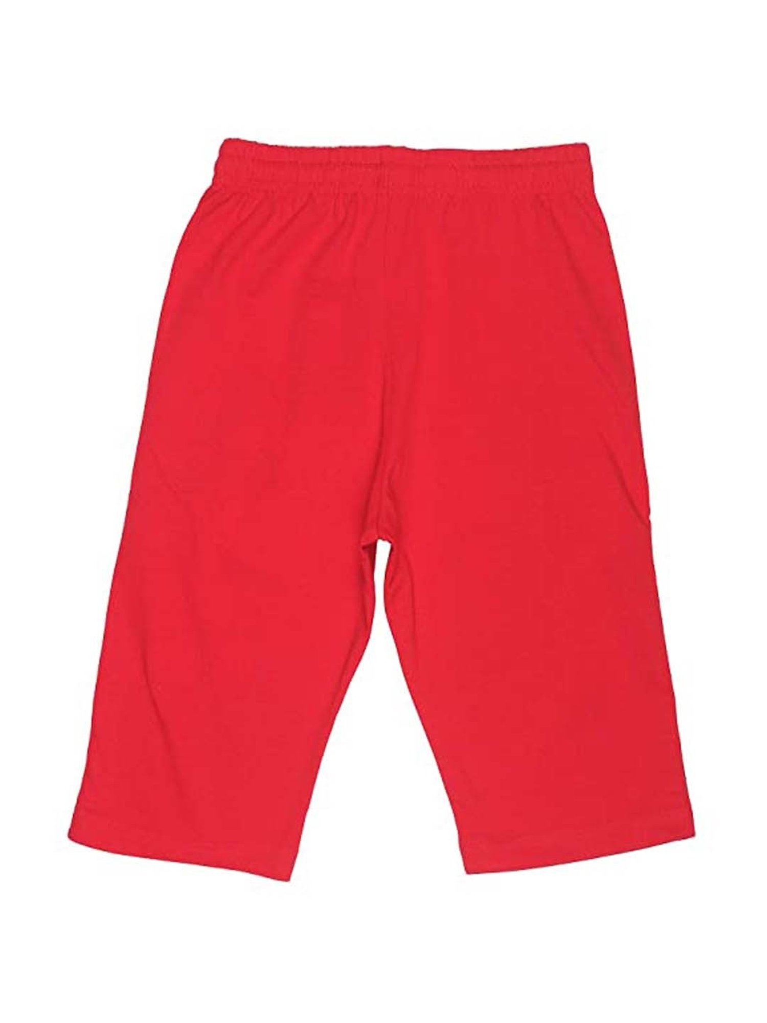 Proteens Kids Red Cotton Regular Fit Capri