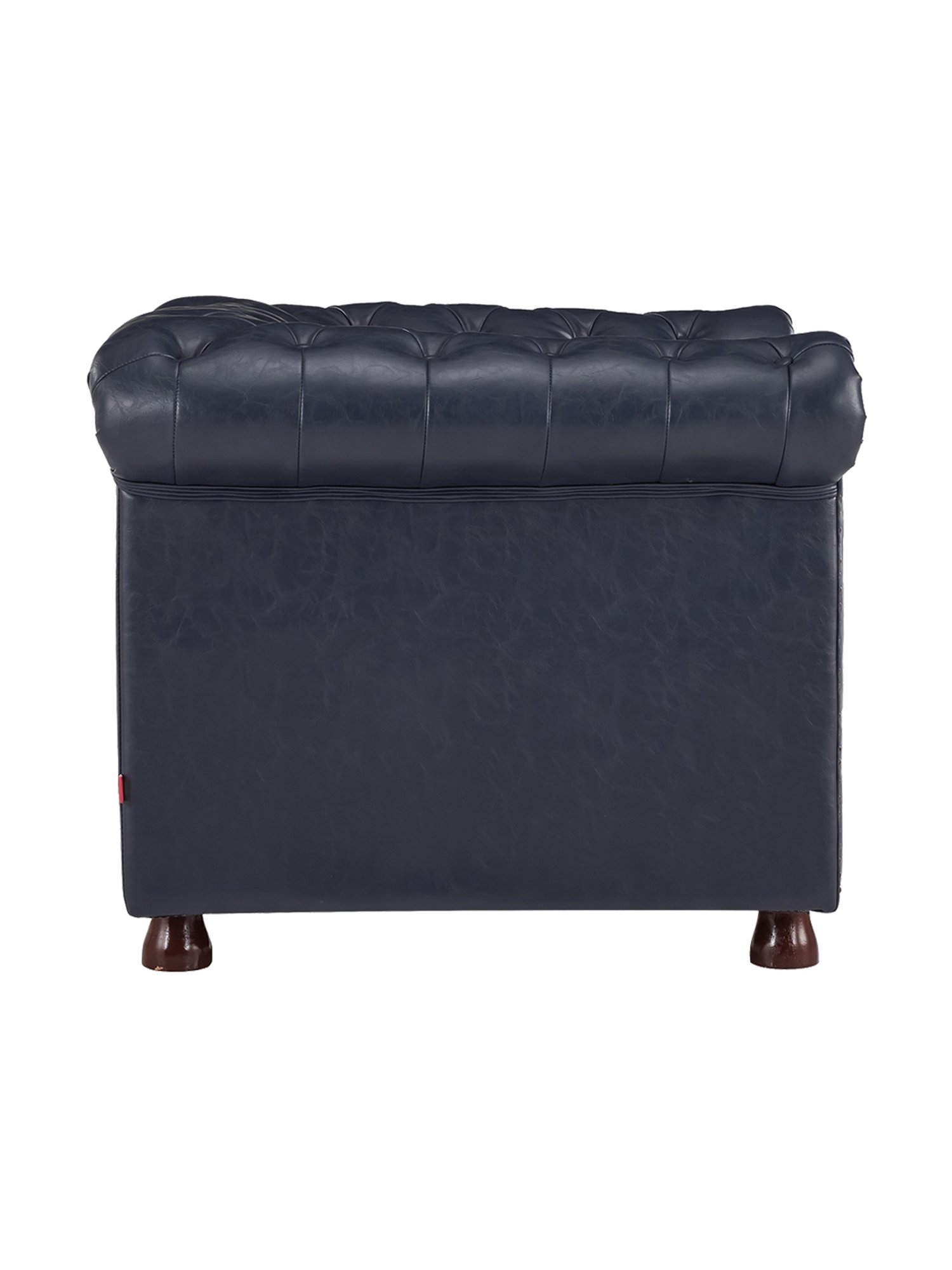 Durian Berry Black Premium Leatherette 2 Seater Sofa