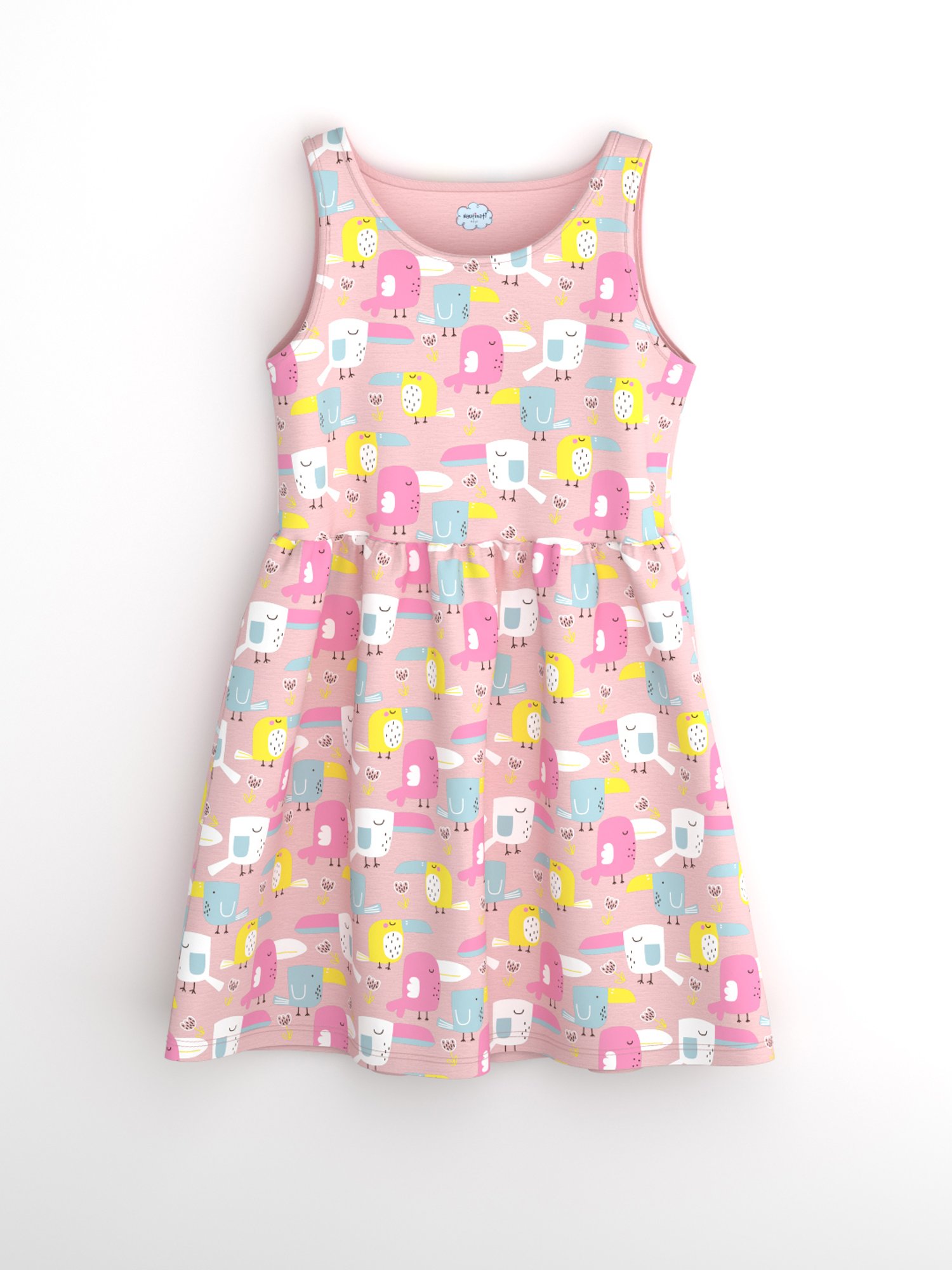 Nauti Nati Kids Pink Printed Dress