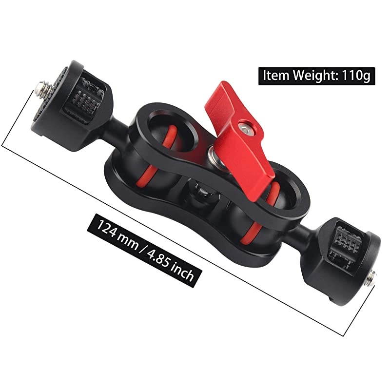 Articulating Magic Arm Field Monitor Mount with 1420 Double Ballhead for 57 Camera Monitors Viewfinders Stronger Version