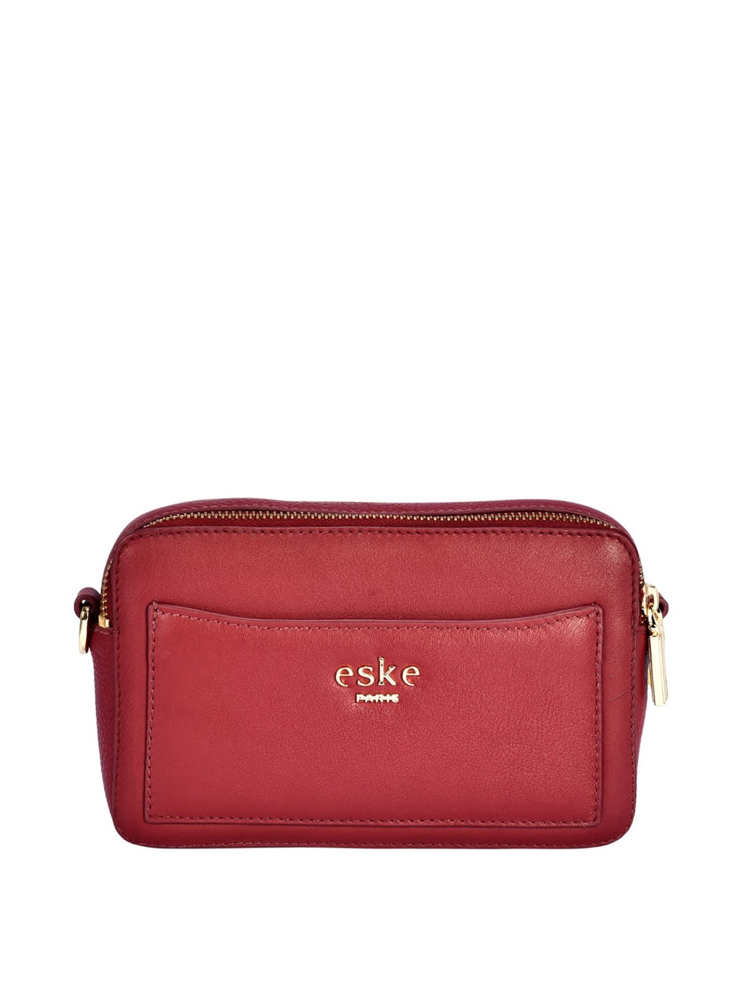 Eske Rosalie Maroon Embellished Medium Sling Handbag
