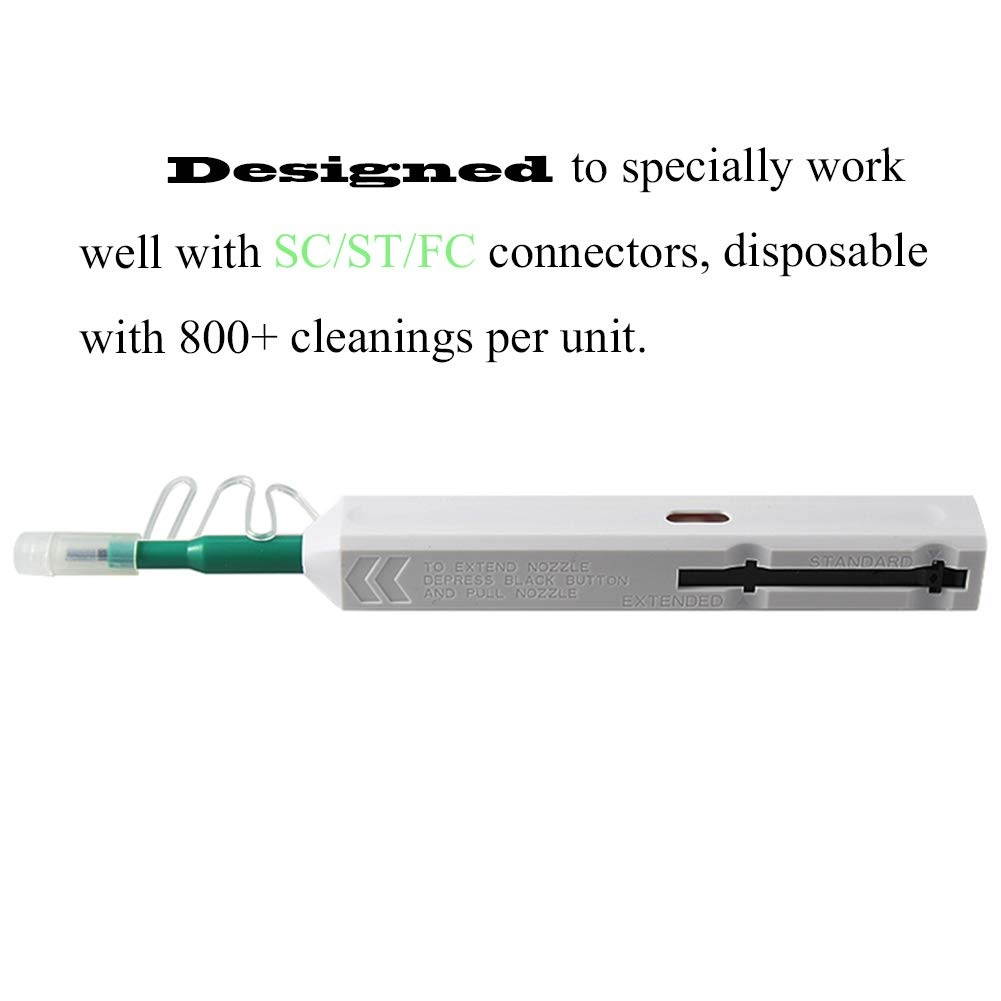 TUTOOLS Fiber Optic CleanerFiber Optic connectors CleaningFiber Optic Cleaner Pen with 800+ Cleans for 2.5mm SC/ST/FC Ferrules Push Type