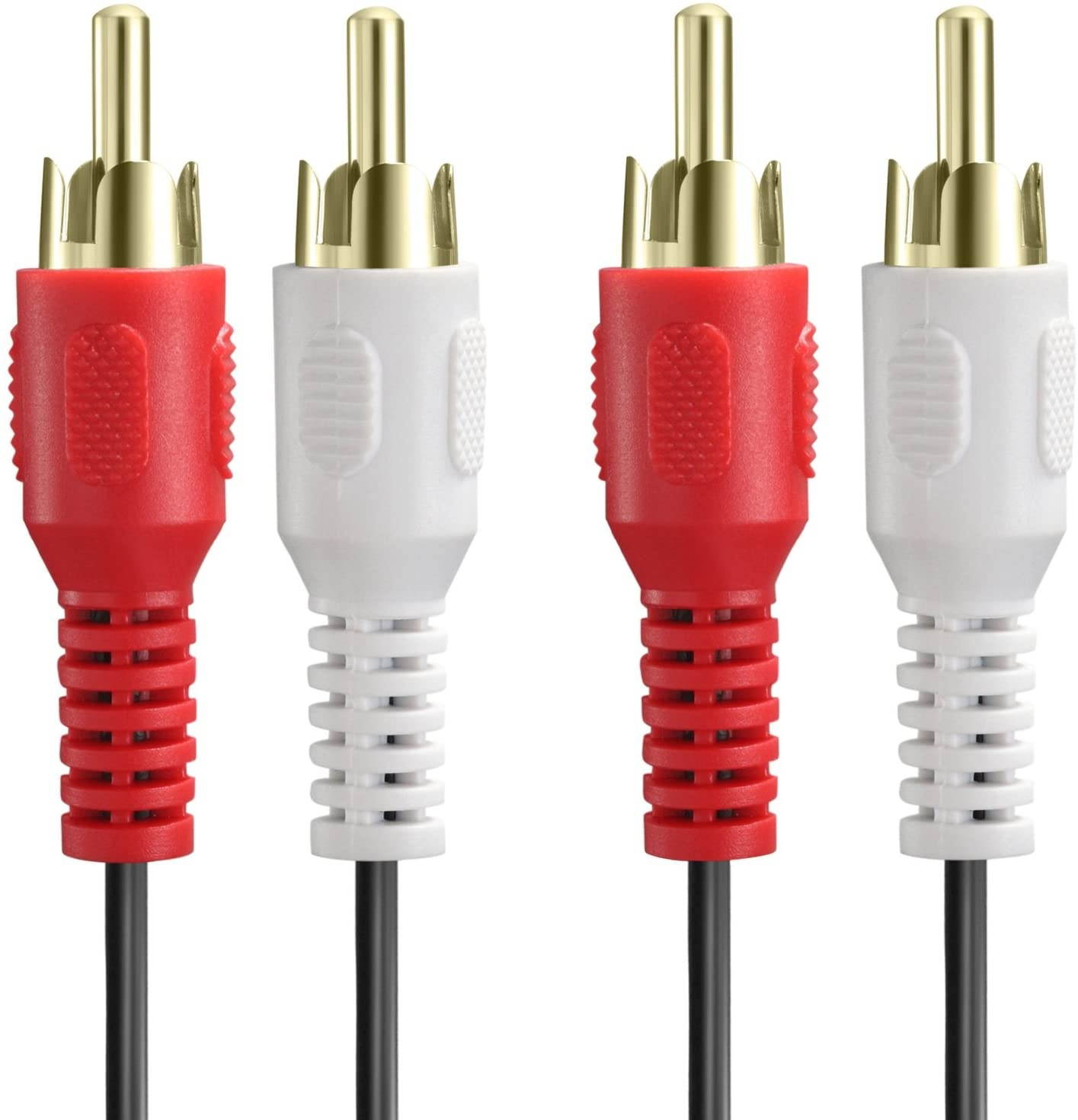 2-RCA Male to 2-RCA Male (6 FT), Fosmon Dual 2 RCA Cable, Stereo Audio 2RCA Cord Male to Male Connector