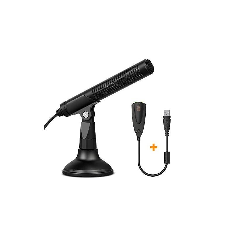 Computer Microphone Desktop Microphone Condenser Microphone for Computer PCLaptopMACWindowsGamesStreaming BroadcastSkypeYouTube Videos Chatting