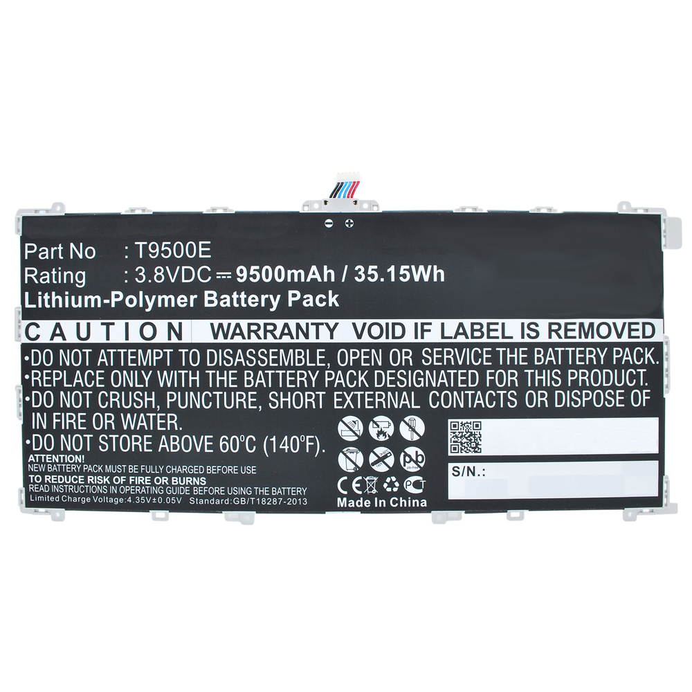 9500mAh T9500E Battery Replacement for Samsung Galaxy Tab Pro 12.2 SM-T900, SM-T905 Tablet with Installation Tools