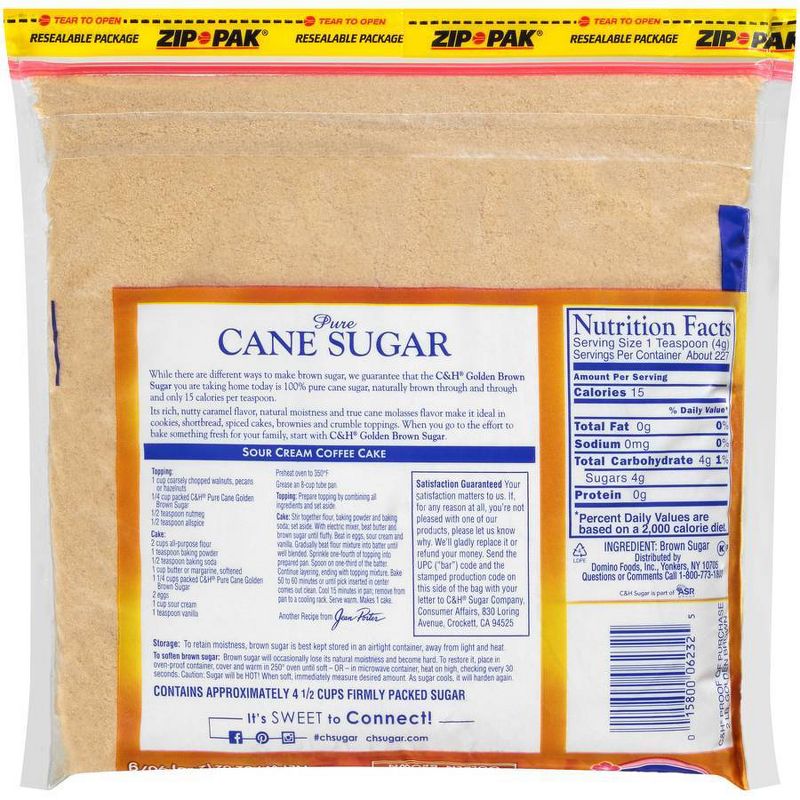 C&H Golden Brown Pure Cane Sugar - 2lbs