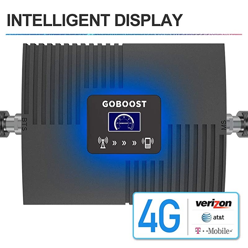 4G LTE Cell Phone Signal Booster AWS 1700/2100MHz Band 4 Cellular Signal Amplifier Repeater Verizon AT&T Yagi Kit for Home Office Village | FCC Approved