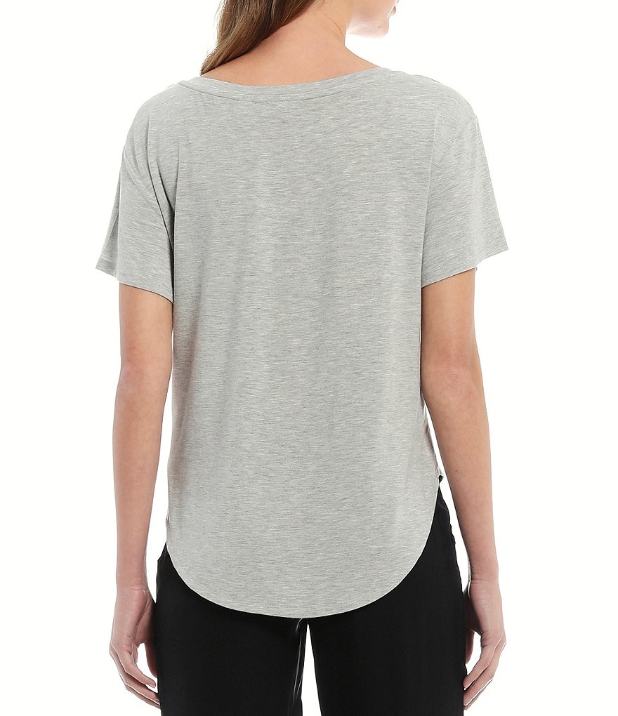 VAN WINKLE & CO. Solid Jersey Knit Sleep Tee