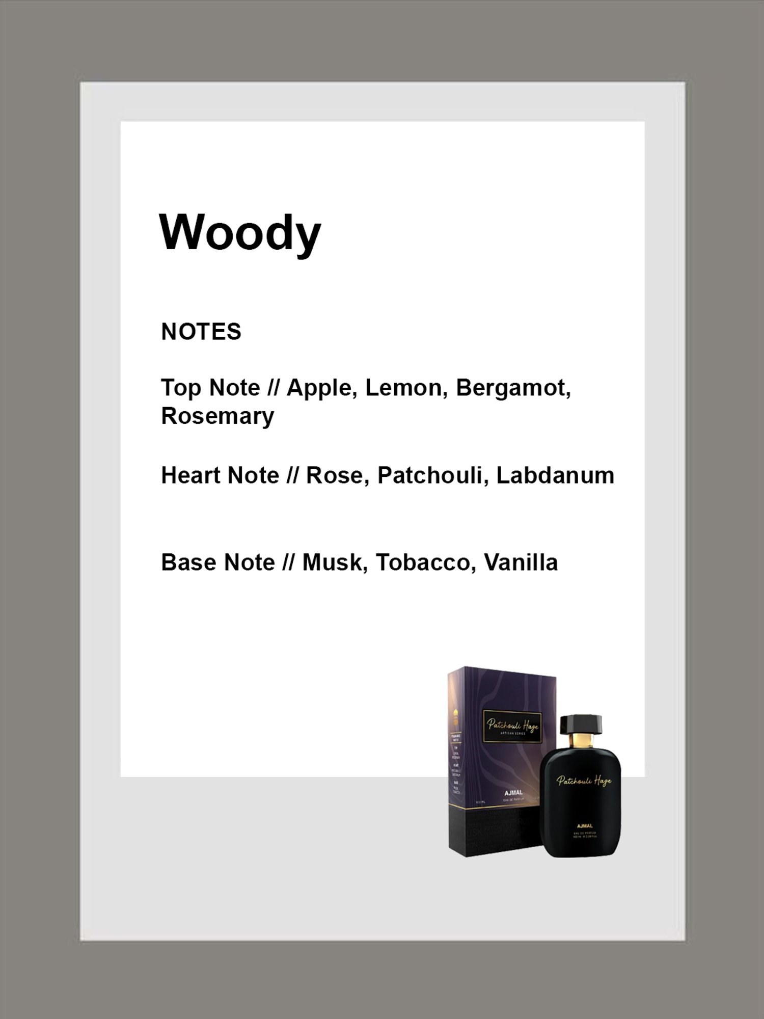 Ajmal Artisan Series Patchouli Haze Eau de Parfum for Unisex - 100 ml