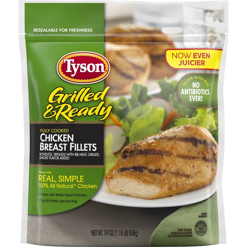 Tyson Grilled & Ready Chicken Breast Fillets - Frozen - 19oz