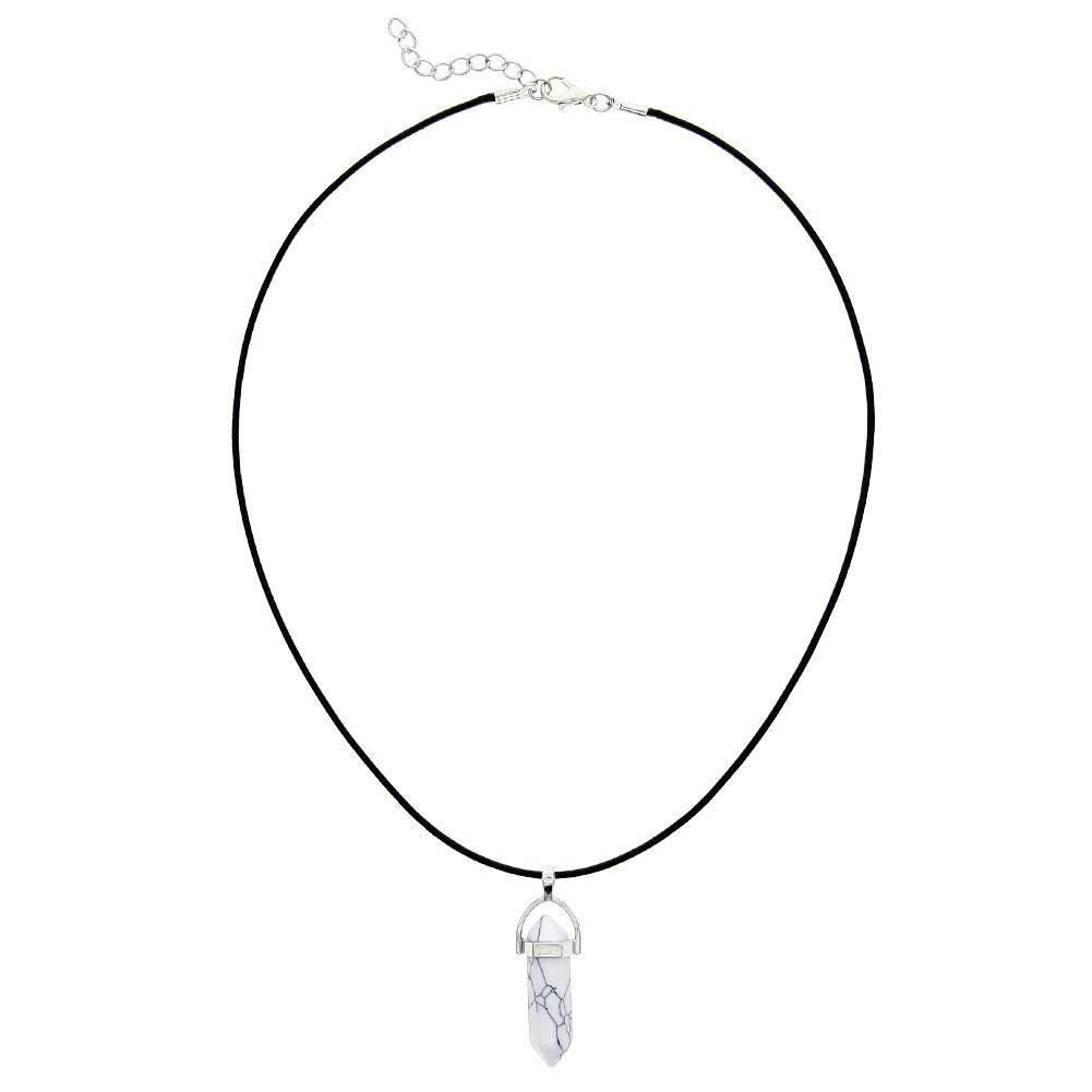 16 Pcs Bullet Shape Healing Pointed Chakra Gemstone Pendants Quartz Crystal Stone Charm for Necklace Making