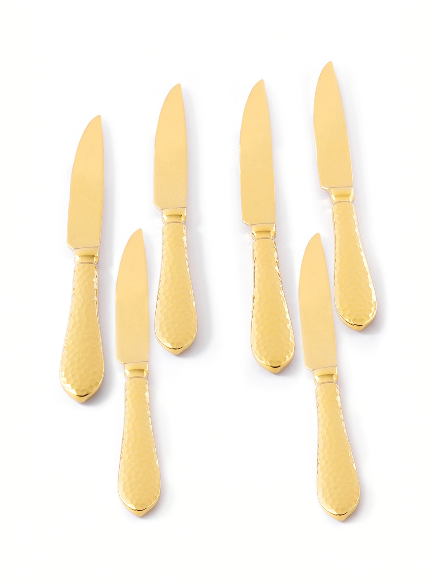 Pure Home and Living Gold Stainless Steel Textured Cutlery sets