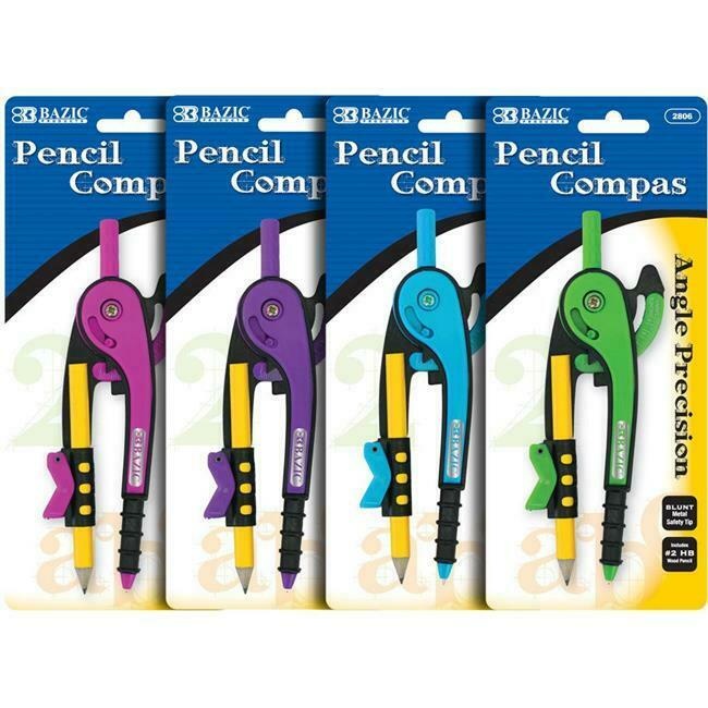 Bazic 1864475 Scale-Arm Compass with No.2 Wood Pencil Assortedcolor - Case of 24