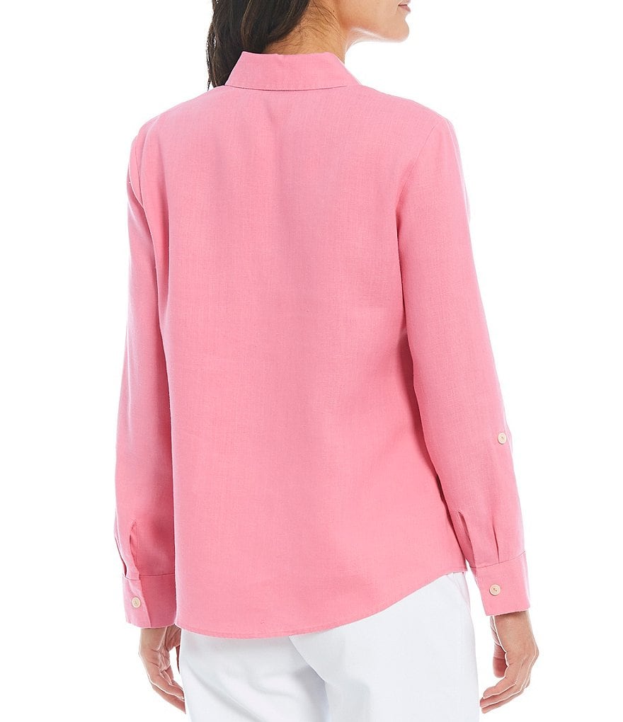 Investments Petites Hannah Gold Label Non-Iron Hemp Relaxed Shirt