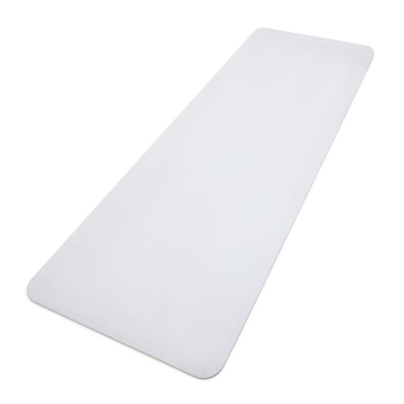Adidas ADYG-10100WH Universal Exercise Roll Up Slip Resistant Fitness Pilates and Yoga Mat, 8mm Thick, White