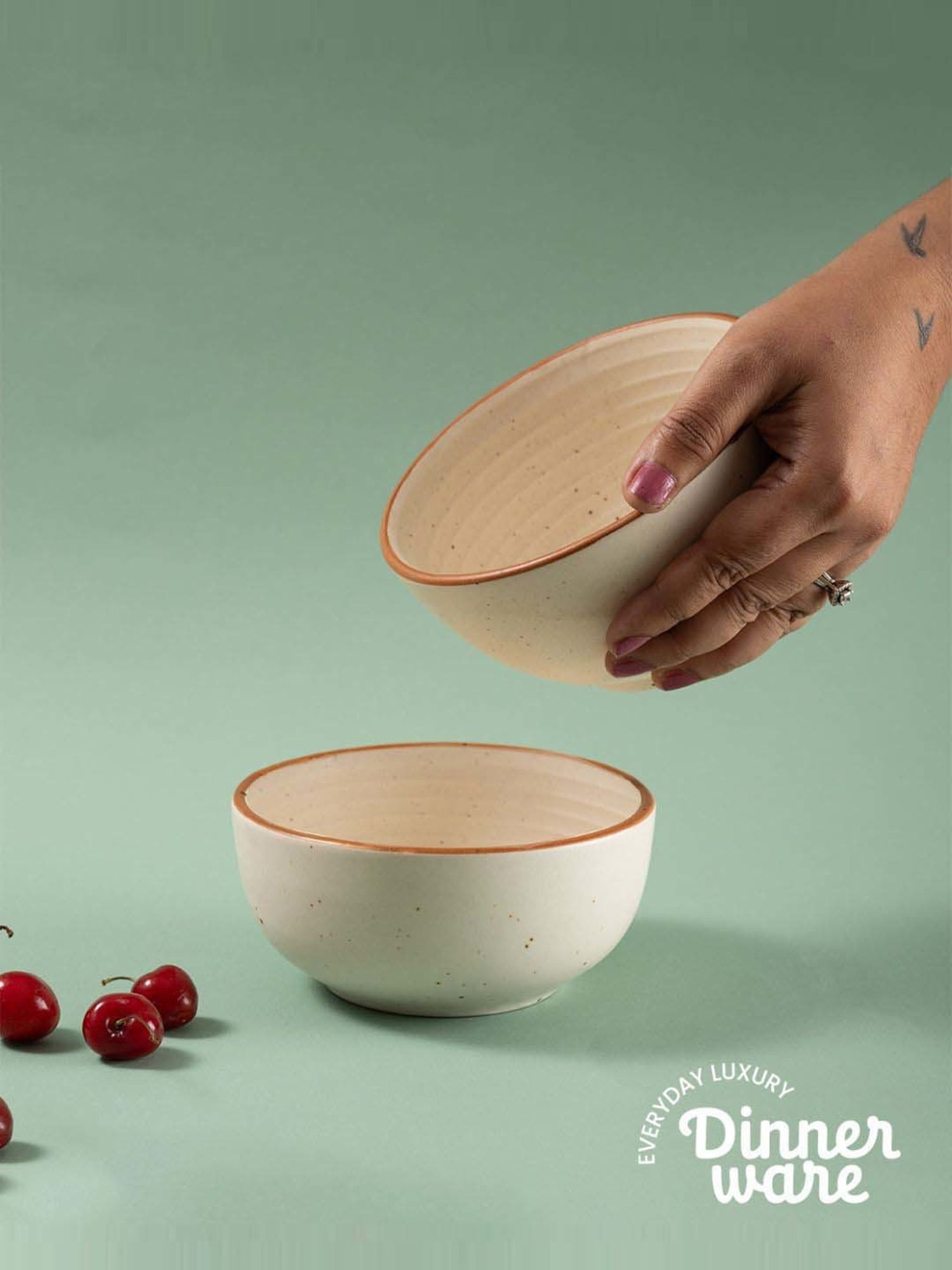 BlackCarrot Black & White Ceramic Dip Bowls Set of 2