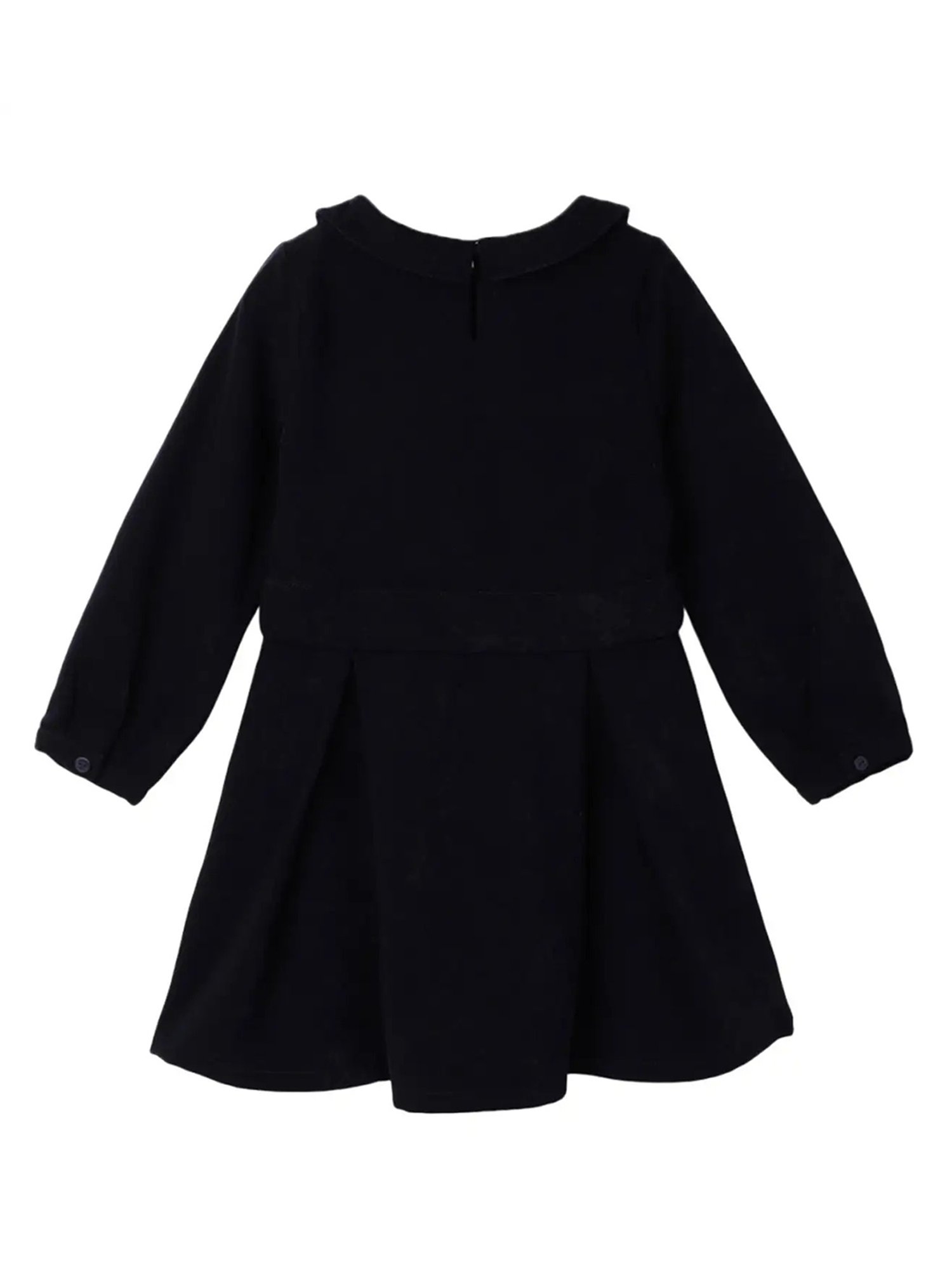 Elle Kids Navy Logo Print Full Sleeves Dress