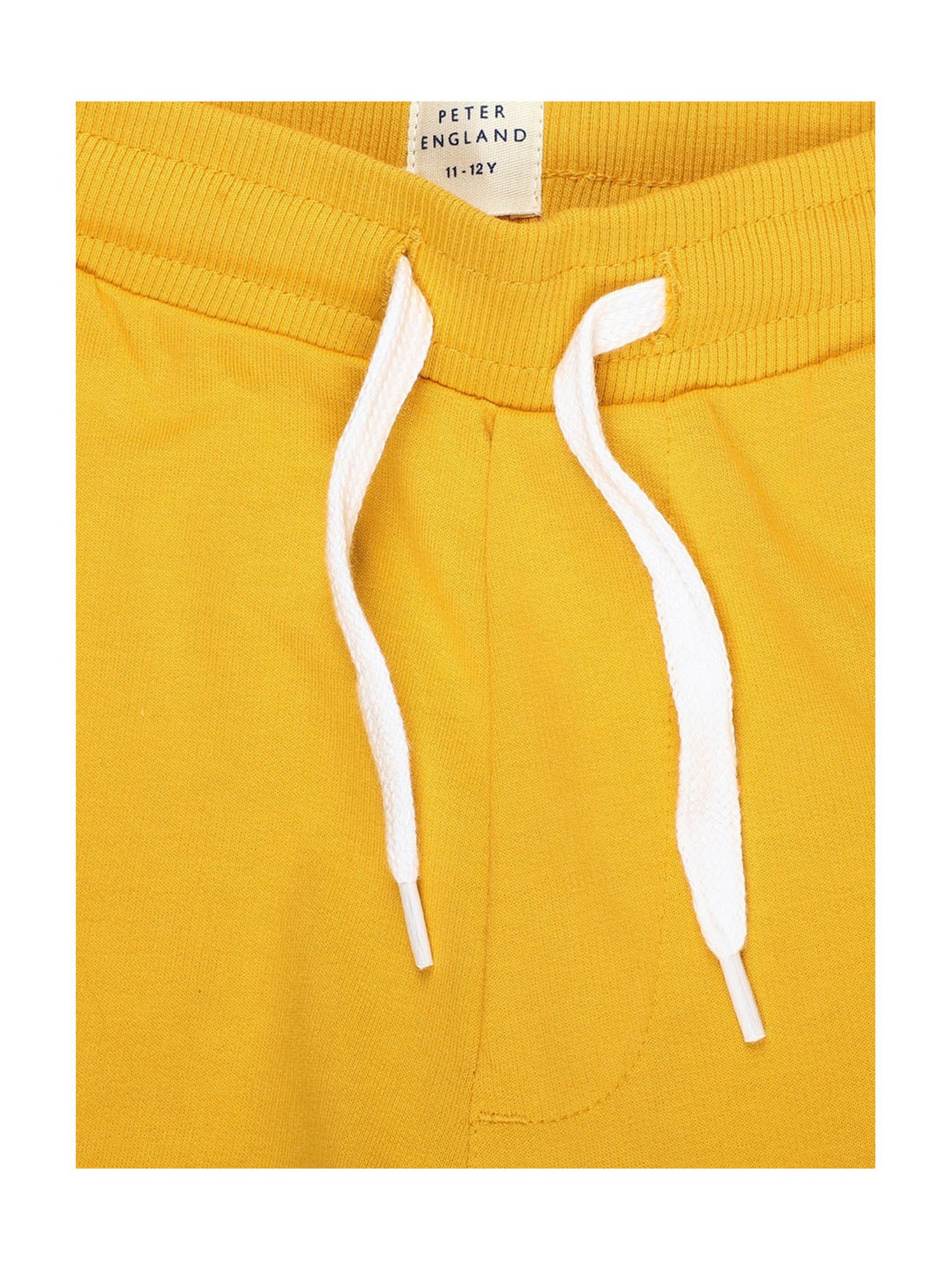 Peter England Boys Yellow Solid Joggers