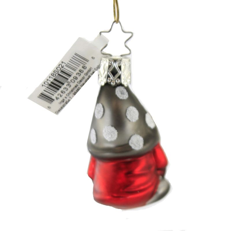 Inge Glas 2.25" Mini Gnome Christmas Ornament  -  Tree Ornaments
