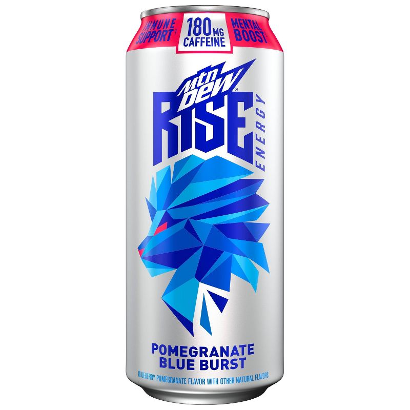 Mountain Dew Rise Pomegranate Blue Burst Energy Drink - 16 fl oz Can