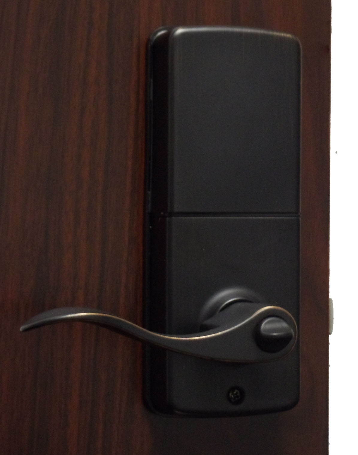 LockeyUSA E985BB Electronic Push Button Digital Door Lock, Access Control, Combination, Remote Capable, Keyless Lever Lock with Keypad Access in Bright Brass