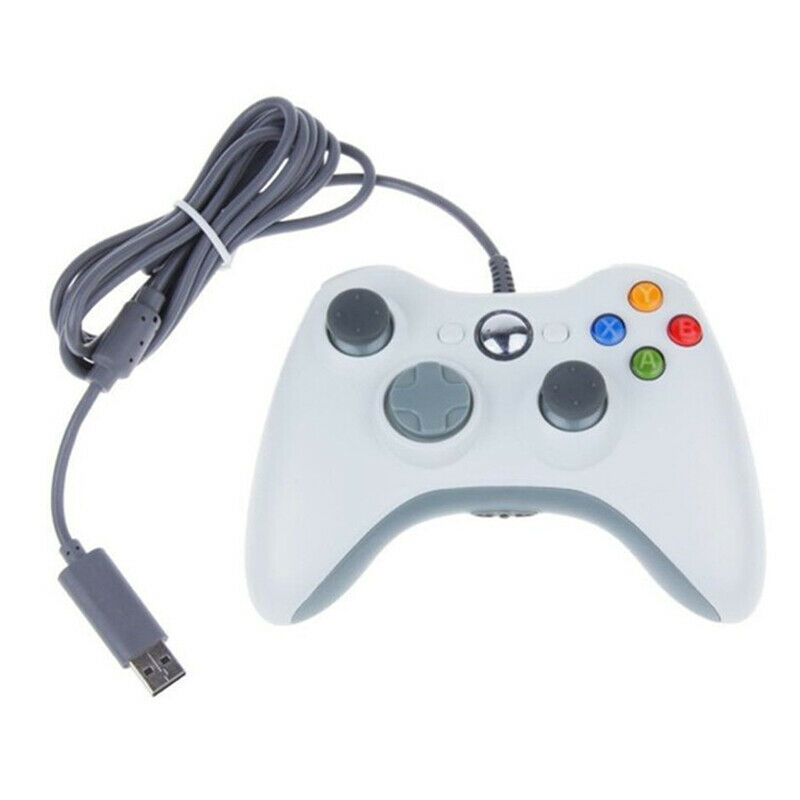 Xbox 360 Wired Controller USB Gamepad Joypad with Shoulders Buttons Joysticks for Microsoft Xbox360/Xbox 360 Slim/PC Windows 7 8 10 Game Pad (White)