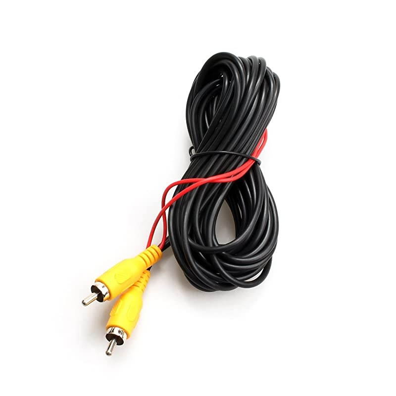 up Camera RCA Video Cable, Reverse Rear View Parking Camera Video Cable with Detection Wire (6 Meters)