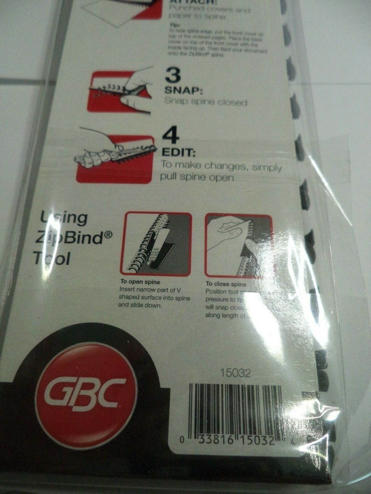 50 Pack GBC Zipbind 5/16&rdquo; Black Easy Edit CombBind Spines Sheet 5X10 PACK