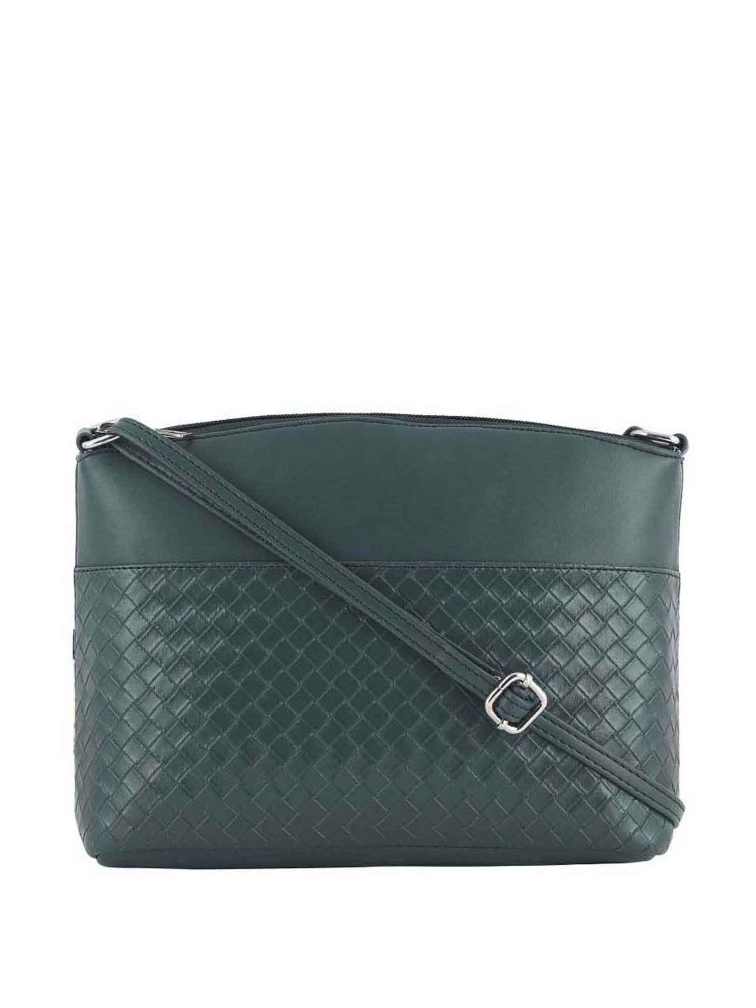 Toteteca Green Textured Medium Sling Handbag