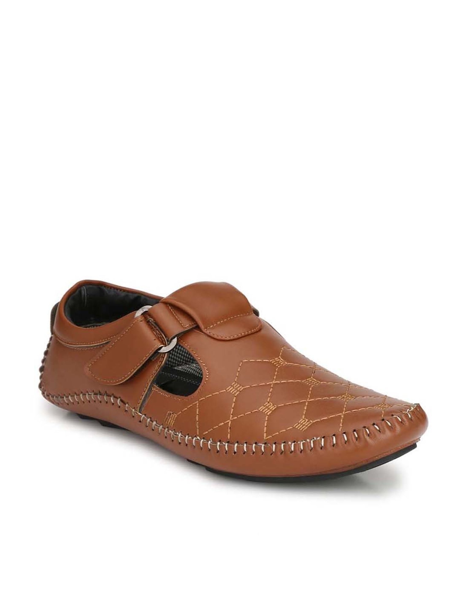Eego Italy Men's Tan Fisherman Sandals