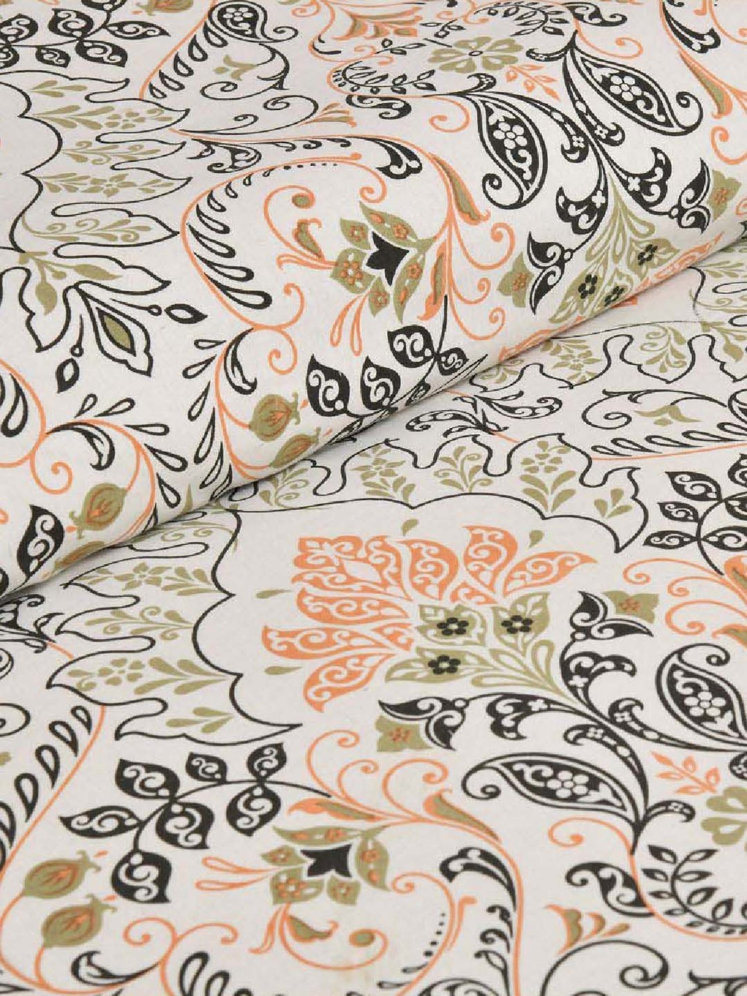 JaipurFabric Green 180 TC 100% Cotton Floral Double Bedsheet with 2 Pillow Covers