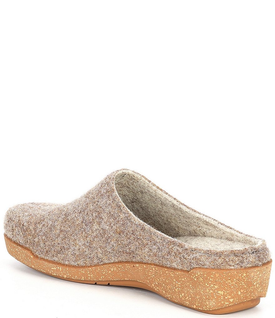 Taos Footwear Woollery Wool Cork Wedge Clogs