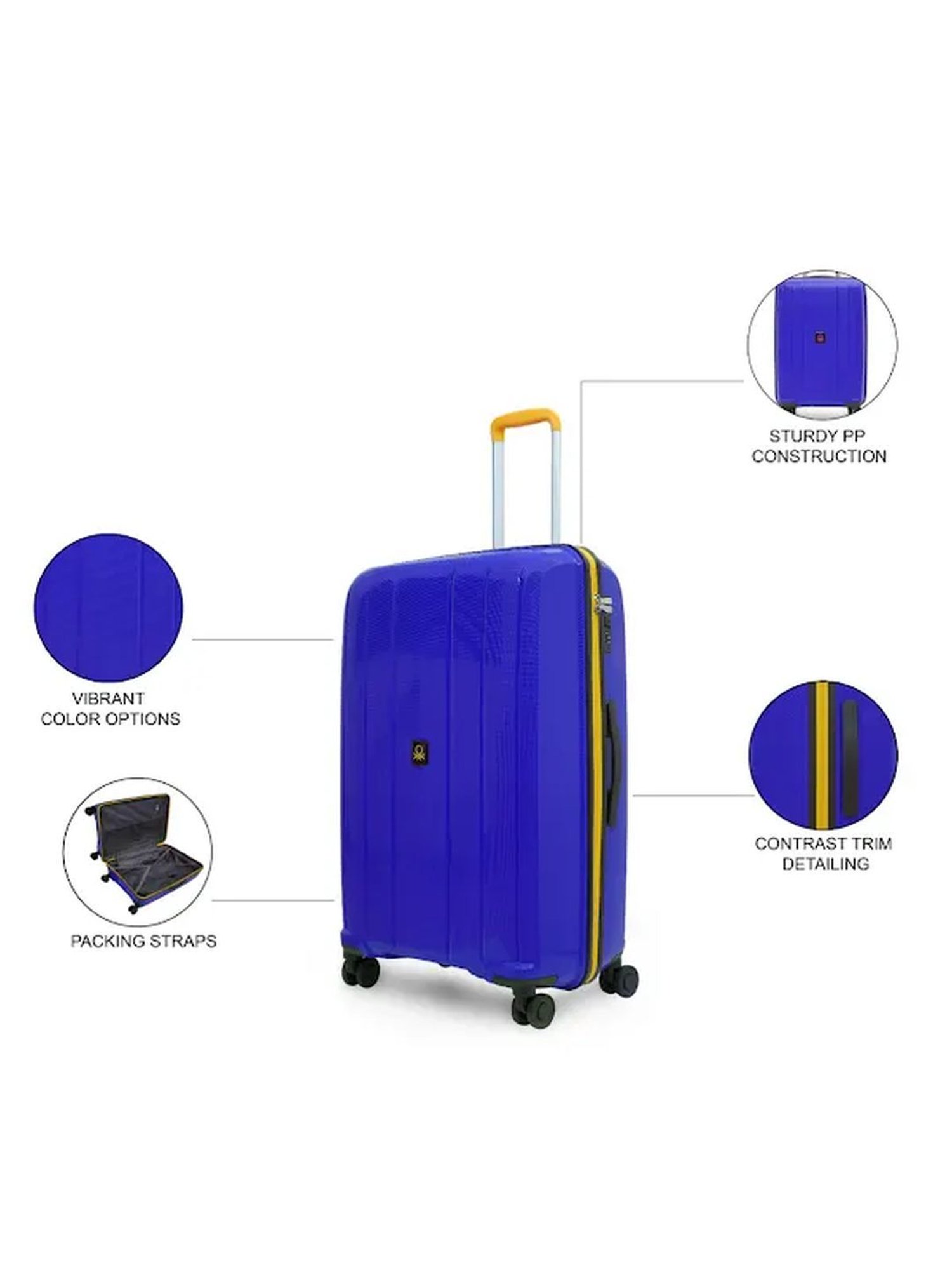 Perquisite Y2K Luxe Range Black Hard 20" Cabin Luggage